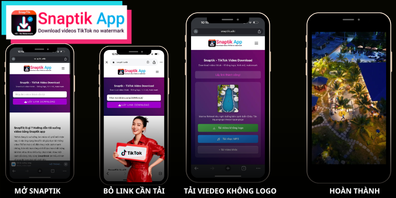 Hướng dẫn các bước sử dụng SnapTik để tải video