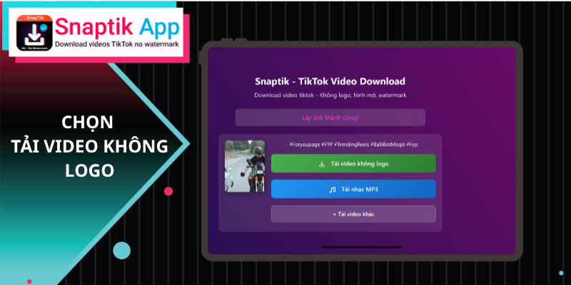 Nhấn Download và chọn định dạng video