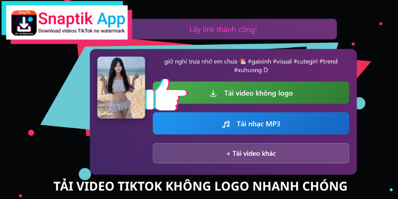 Tải video không logo